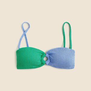 NWT J.CREW HERITAGE TEXTURED O-RING BANDEAU BIKINI TOP Size 2X